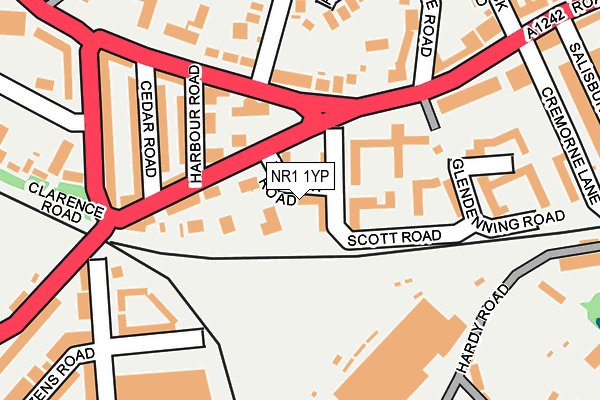 NR1 1YP map - OS OpenMap – Local (Ordnance Survey) NR1 1YP map - OS OpenMap – Local (Ordnance Survey)