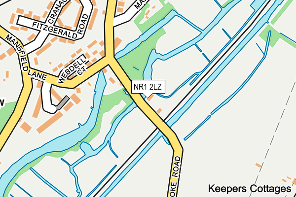 NR1 2LZ map - OS OpenMap – Local (Ordnance Survey) NR1 2LZ map - OS OpenMap – Local (Ordnance Survey)