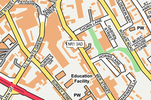 NR1 3AD map - OS OpenMap – Local (Ordnance Survey) NR1 3AD map - OS OpenMap – Local (Ordnance Survey)