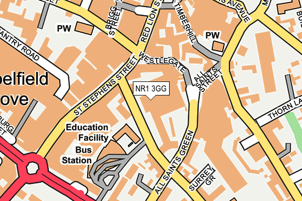 NR1 3GG map - OS OpenMap – Local (Ordnance Survey) NR1 3GG map - OS OpenMap – Local (Ordnance Survey)