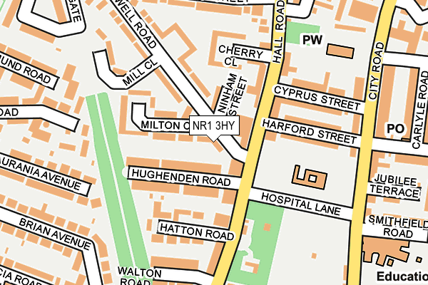 NR1 3HY map - OS OpenMap – Local (Ordnance Survey) NR1 3HY map - OS OpenMap – Local (Ordnance Survey)