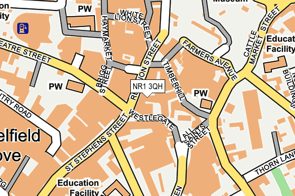 NR1 3QH map - OS OpenMap – Local (Ordnance Survey) NR1 3QH map - OS OpenMap – Local (Ordnance Survey)