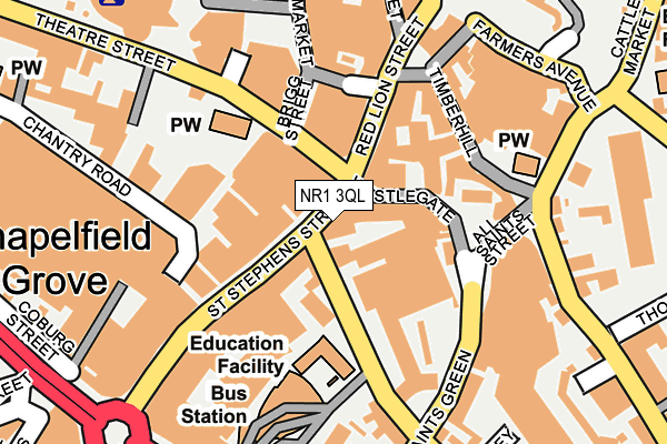 NR1 3QL map - OS OpenMap – Local (Ordnance Survey) NR1 3QL map - OS OpenMap – Local (Ordnance Survey)