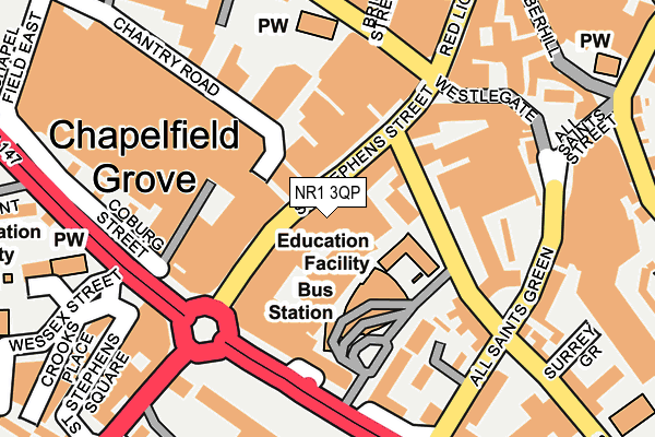 NR1 3QP map - OS OpenMap – Local (Ordnance Survey) NR1 3QP map - OS OpenMap – Local (Ordnance Survey)