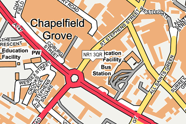 NR1 3QR map - OS OpenMap – Local (Ordnance Survey) NR1 3QR map - OS OpenMap – Local (Ordnance Survey)