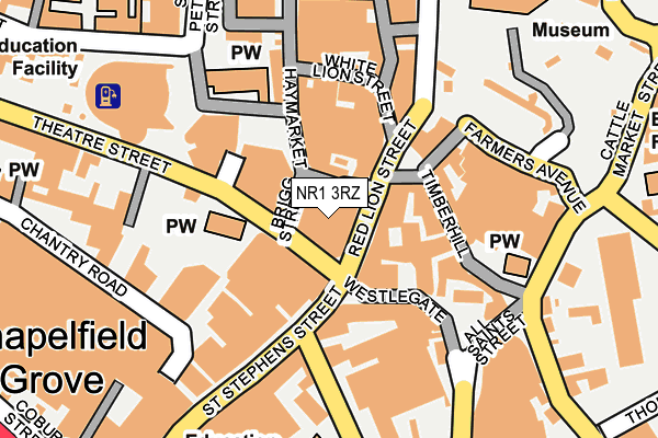 NR1 3RZ map - OS OpenMap – Local (Ordnance Survey) NR1 3RZ map - OS OpenMap – Local (Ordnance Survey)