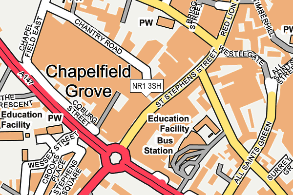 NR1 3SH map - OS OpenMap – Local (Ordnance Survey) NR1 3SH map - OS OpenMap – Local (Ordnance Survey)