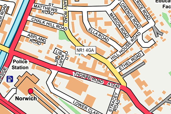 NR1 4GA map - OS OpenMap – Local (Ordnance Survey) NR1 4GA map - OS OpenMap – Local (Ordnance Survey)