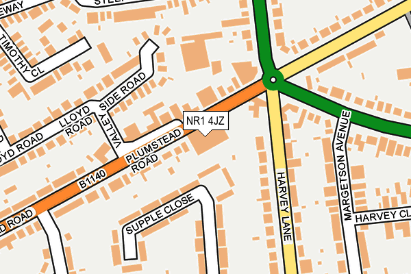 NR1 4JZ map - OS OpenMap – Local (Ordnance Survey) NR1 4JZ map - OS OpenMap – Local (Ordnance Survey)
