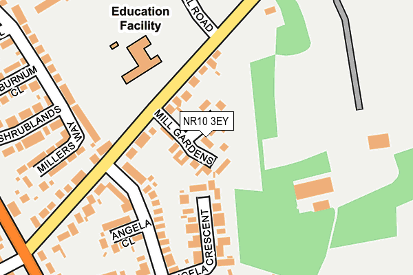 NR10 3EY map - OS OpenMap – Local (Ordnance Survey) NR10 3EY map - OS OpenMap – Local (Ordnance Survey)