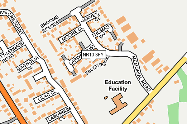 NR10 3FY map - OS OpenMap – Local (Ordnance Survey) NR10 3FY map - OS OpenMap – Local (Ordnance Survey)