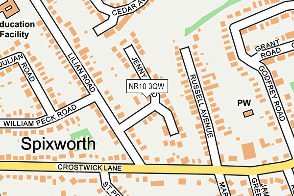 NR10 3QW map - OS OpenMap – Local (Ordnance Survey) NR10 3QW map - OS OpenMap – Local (Ordnance Survey)