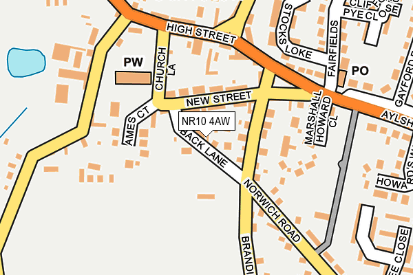 NR10 4AW map - OS OpenMap – Local (Ordnance Survey) NR10 4AW map - OS OpenMap – Local (Ordnance Survey)