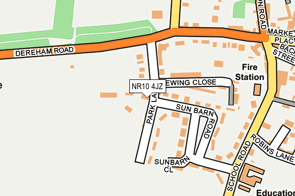 NR10 4JZ map - OS OpenMap – Local (Ordnance Survey) NR10 4JZ map - OS OpenMap – Local (Ordnance Survey)