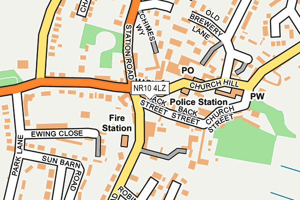 NR10 4LZ map - OS OpenMap – Local (Ordnance Survey) NR10 4LZ map - OS OpenMap – Local (Ordnance Survey)