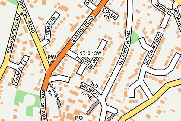 NR10 4QW map - OS OpenMap – Local (Ordnance Survey) NR10 4QW map - OS OpenMap – Local (Ordnance Survey)