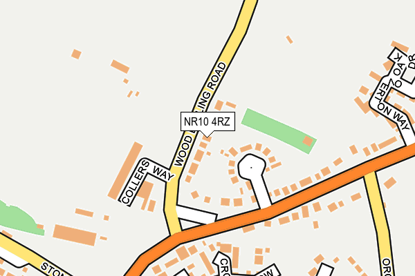 NR10 4RZ map - OS OpenMap – Local (Ordnance Survey) NR10 4RZ map - OS OpenMap – Local (Ordnance Survey)