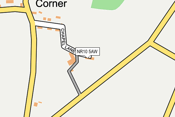 NR10 5AW map - OS OpenMap – Local (Ordnance Survey) NR10 5AW map - OS OpenMap – Local (Ordnance Survey)