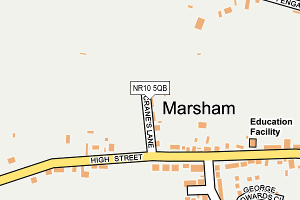 NR10 5QB map - OS OpenMap – Local (Ordnance Survey) NR10 5QB map - OS OpenMap – Local (Ordnance Survey)
