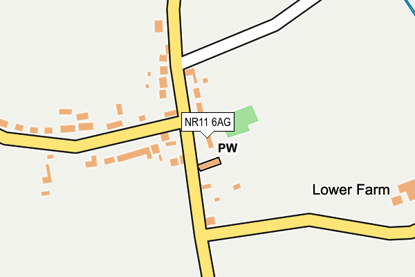 NR11 6AG map - OS OpenMap – Local (Ordnance Survey) NR11 6AG map - OS OpenMap – Local (Ordnance Survey)