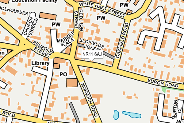 NR11 6AJ map - OS OpenMap – Local (Ordnance Survey) NR11 6AJ map - OS OpenMap – Local (Ordnance Survey)