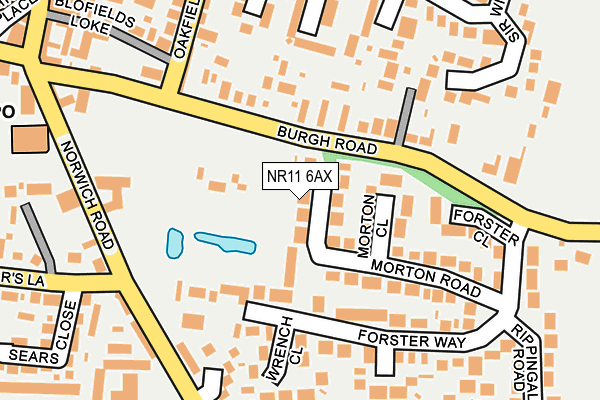 NR11 6AX map - OS OpenMap – Local (Ordnance Survey) NR11 6AX map - OS OpenMap – Local (Ordnance Survey)