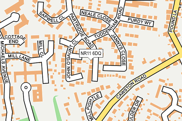 NR11 6DQ map - OS OpenMap – Local (Ordnance Survey) NR11 6DQ map - OS OpenMap – Local (Ordnance Survey)