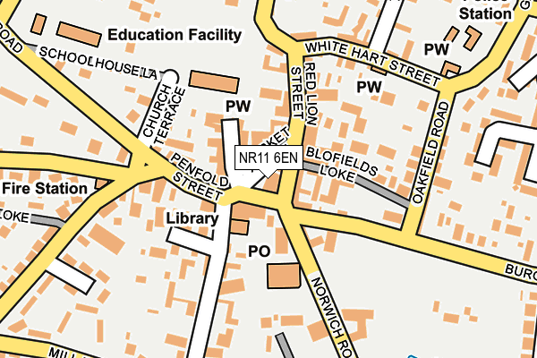 NR11 6EN map - OS OpenMap – Local (Ordnance Survey)