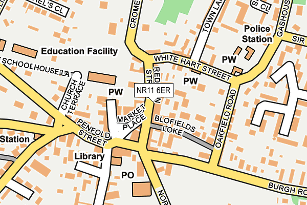 NR11 6ER map - OS OpenMap – Local (Ordnance Survey) NR11 6ER map - OS OpenMap – Local (Ordnance Survey)