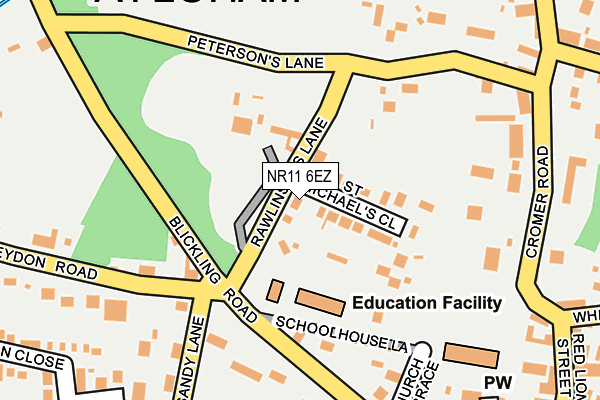 NR11 6EZ map - OS OpenMap – Local (Ordnance Survey) NR11 6EZ map - OS OpenMap – Local (Ordnance Survey)