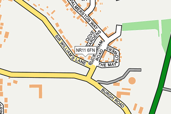 NR11 6FN map - OS OpenMap – Local (Ordnance Survey) NR11 6FN map - OS OpenMap – Local (Ordnance Survey)