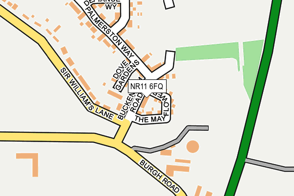 NR11 6FQ map - OS OpenMap – Local (Ordnance Survey) NR11 6FQ map - OS OpenMap – Local (Ordnance Survey)