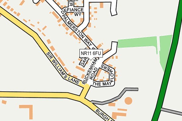NR11 6FU map - OS OpenMap – Local (Ordnance Survey) NR11 6FU map - OS OpenMap – Local (Ordnance Survey)
