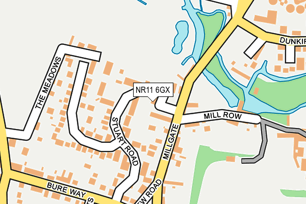 NR11 6GX map - OS OpenMap – Local (Ordnance Survey) NR11 6GX map - OS OpenMap – Local (Ordnance Survey)