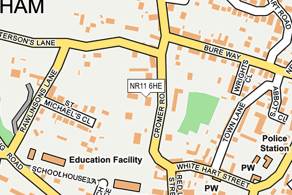 NR11 6HE map - OS OpenMap – Local (Ordnance Survey) NR11 6HE map - OS OpenMap – Local (Ordnance Survey)