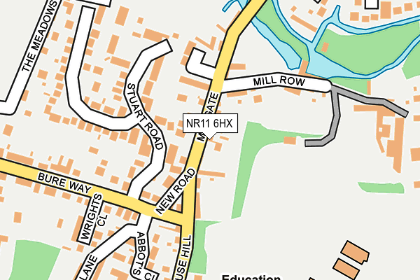 NR11 6HX map - OS OpenMap – Local (Ordnance Survey) NR11 6HX map - OS OpenMap – Local (Ordnance Survey)