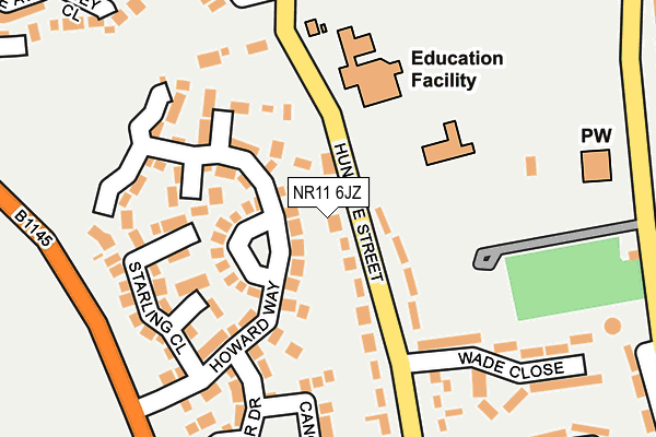 NR11 6JZ map - OS OpenMap – Local (Ordnance Survey) NR11 6JZ map - OS OpenMap – Local (Ordnance Survey)