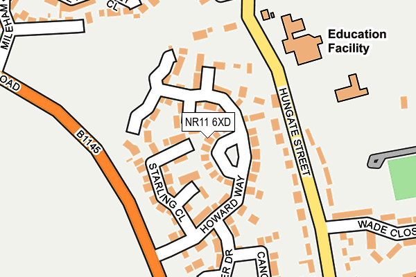 NR11 6XD map - OS OpenMap – Local (Ordnance Survey)