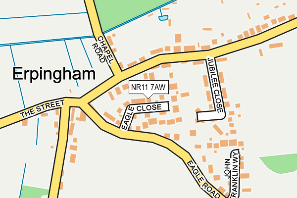 NR11 7AW map - OS OpenMap – Local (Ordnance Survey) NR11 7AW map - OS OpenMap – Local (Ordnance Survey)