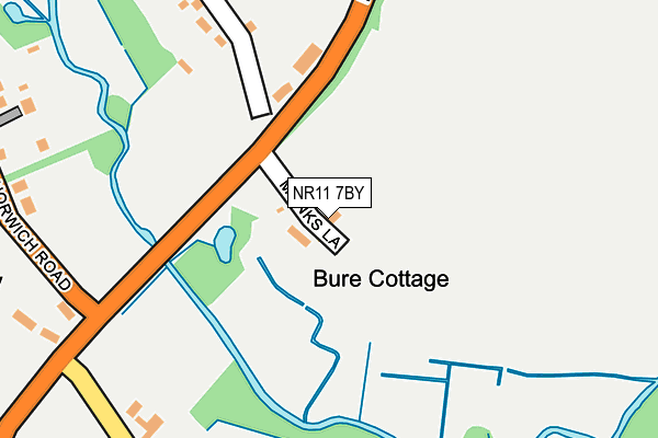 NR11 7BY map - OS OpenMap – Local (Ordnance Survey)