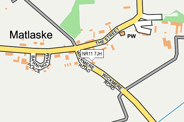 NR11 7JH map - OS OpenMap – Local (Ordnance Survey) NR11 7JH map - OS OpenMap – Local (Ordnance Survey)