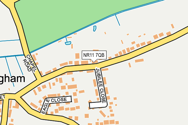 NR11 7QB map - OS OpenMap – Local (Ordnance Survey) NR11 7QB map - OS OpenMap – Local (Ordnance Survey)