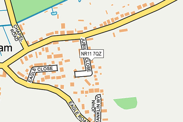 NR11 7QZ map - OS OpenMap – Local (Ordnance Survey) NR11 7QZ map - OS OpenMap – Local (Ordnance Survey)