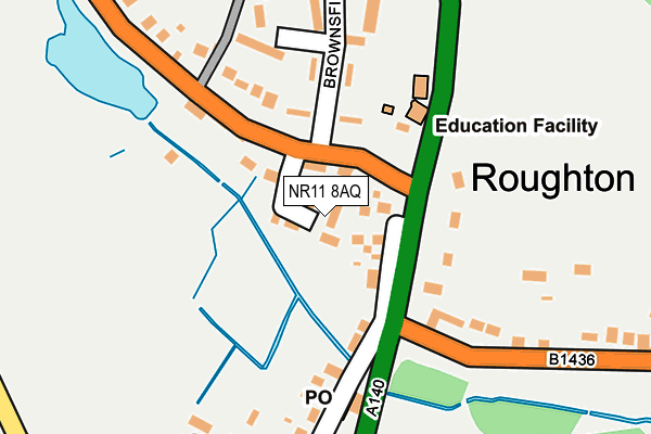 NR11 8AQ map - OS OpenMap – Local (Ordnance Survey) NR11 8AQ map - OS OpenMap – Local (Ordnance Survey)