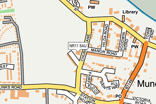 NR11 8AU map - OS OpenMap – Local (Ordnance Survey) NR11 8AU map - OS OpenMap – Local (Ordnance Survey)