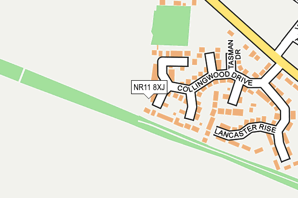 NR11 8XJ map - OS OpenMap – Local (Ordnance Survey) NR11 8XJ map - OS OpenMap – Local (Ordnance Survey)