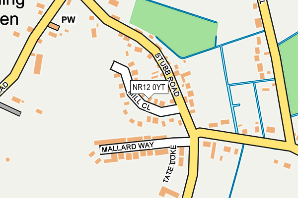 NR12 0YT map - OS OpenMap – Local (Ordnance Survey) NR12 0YT map - OS OpenMap – Local (Ordnance Survey)