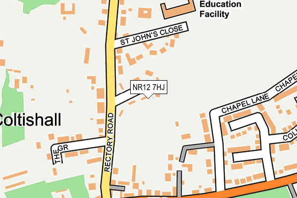 NR12 7HJ map - OS OpenMap – Local (Ordnance Survey) NR12 7HJ map - OS OpenMap – Local (Ordnance Survey)