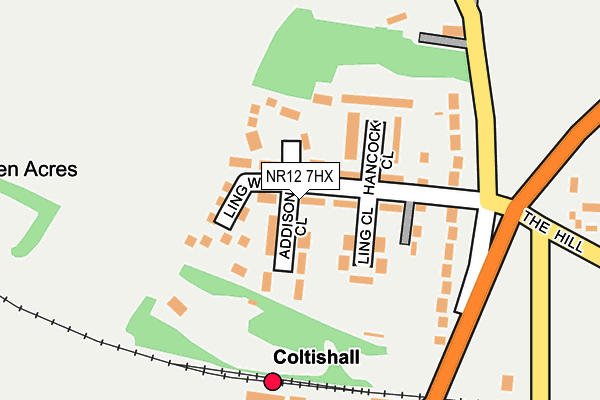 NR12 7HX map - OS OpenMap – Local (Ordnance Survey) NR12 7HX map - OS OpenMap – Local (Ordnance Survey)