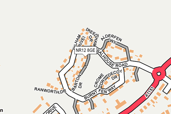 NR12 8GE map - OS OpenMap – Local (Ordnance Survey)